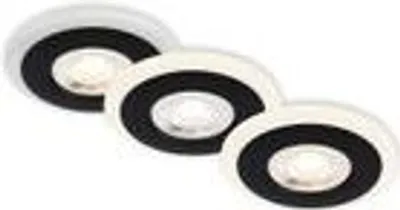 Produktbild von LED Einbauleuchten Bad Lichtring einstellbar IP44 schwarz 5W Ø8,4cm Briloner
