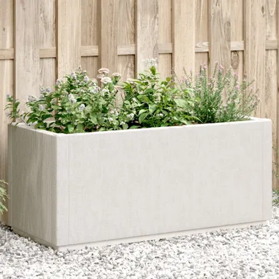 Image de Maison Exclusive - Bac à plantes blanc 80 x 36 x 35 cm en polypropylène