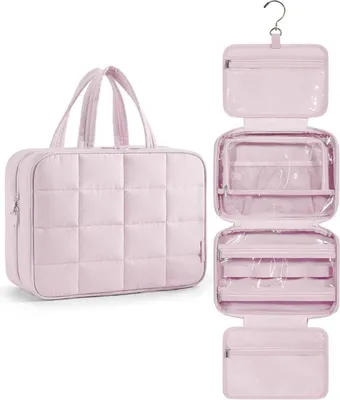 Produktbild von BAGSMART Kulturbeutel zum Aufhängen Groß Rosa Schmuck Organizer