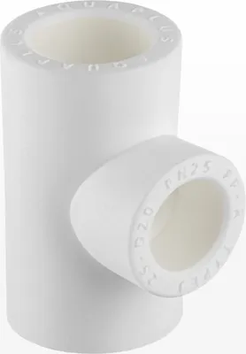 Produktbild von DN 25/20/25, PPR Aqua Plus T-Reduzierstück in Weiß | Wasserrohr, Heizungsrohr Klimaleitung Fusiotherm