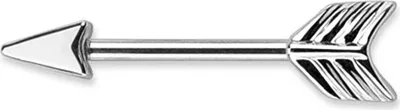 Produktbild von Brustwarzen Piercing Nippelpiercing Brustpiercing Pfeil Arrow Straight Barbell