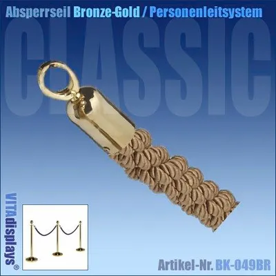 Produktbild von Absperrkordel bronze Personenleitsystem Classic Gold