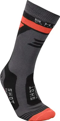 Image de Chaussettes de motocross Shot Race 2.0, noir/grau/rot, 47-49