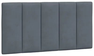 Produktbild von vidaXL Kopfteil-Kissen "Hanko" Dunkelgrau 100 cm Samt