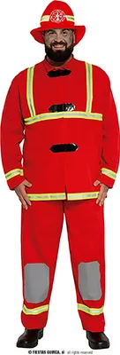 Produktbild von Feuerwehrmannkostüm Kostüm Feuerwehrmann für Herren Herrenkostüm Feuerwehr Firefighter, Größe:M