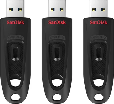 Produktbild von SanDisk Ultra, 64 GB, USB Typ-A, 3.2 Gen 1 (3.1 Gen 1), 130 MB/s, Dia, Schwarz