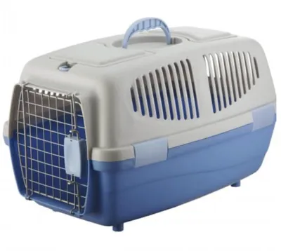 Image de Transporteur gris/bleu pour perroquets de petite, moyenne et grande taille