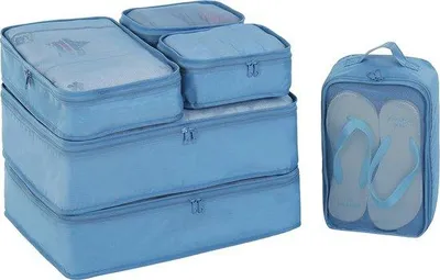 Produktbild von Famanu Kofferorganizer in Blau - Seeblau