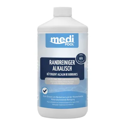 Produktbild von mediPOOL Randreiniger alkalisch 1L, Beckenreiniger, Poolbeckenreiniger, Fettlöser