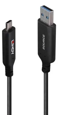 Image de Lindy 43396 USB Kabel USB 3.2 Gen 1 (3.1 Gen 1) 25 m USB A USB C 5 Gbit/s Schwarz