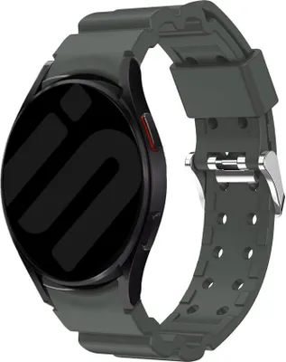 Produktbild von Strap-it Samsung Galaxy Watch 6 Classic 43mm Silikon Panzer Armband (Dunkelgrau)