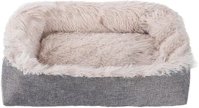 Produktbild von Kuschelbett mit Wärmequelle - Soforthauchendes Tierbett mit Wollfüllung - Für Katzen und Kleintiere geeignet - Doppelbett mit Heizfunktion - Weiches Füllbett für Hunde und Katzen - Intimus Bett - Gemütliches Tierbett für den Innenbereich - Dunkelbraun -