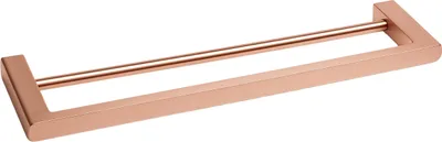 Produktbild von Balneo | Doppel Handtuchstange Edelstahl kupfer | Handtuchhalter 60 cm QARX Rostfrei | Badetuchstange für Badezimmer