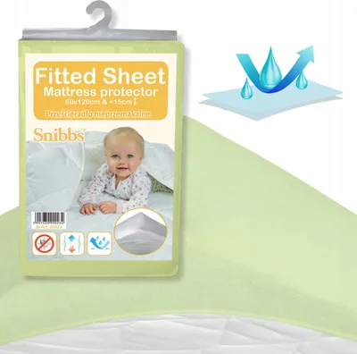 Productafbeelding van Waterdichte hoeslaken, Snibbs matrasbeschermer 60x120, groen
