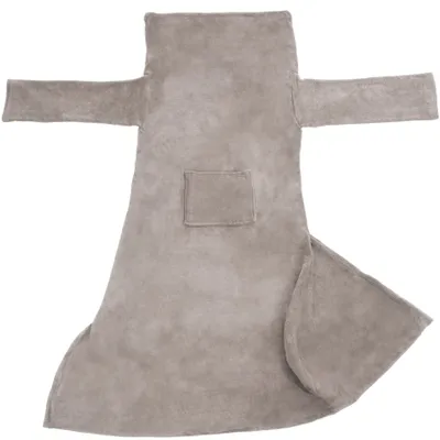 Produktbild von tectake® 2er Set Kuscheldecke mit Ärmeln 170 x 200 cm inklusive Tasche auf der Vorderseite