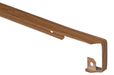 Winkelverbindungsprofil für Arbeitsplatten, Aluminium, Holzdekor, 67 cm