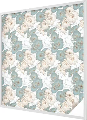 Obrázek produktu pro Vitrážová fólie na okno - 116x100 cm - vitrážový vzor - neprůhledná dekorativní fólie na ochranu soukromí - samolepicí, UV ochrana - jemné květy
