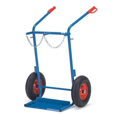 Produktbild von Fetra Stahlflaschenkarre 150 kg für 2 Gasflaschen à 40/50 Liter Luftreifen