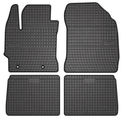 Obrázek produktu pro Gumové autokoberce pro na míru pro Toyota Corolla E16 (2013-2019, sedan, hatchback) černé, sada 4 ks, s úchyty