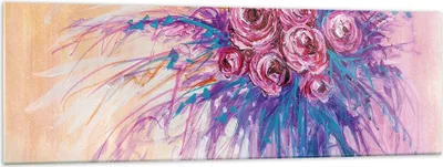 Produktbild von Bilder auf glas - Einteilig - Blumenstrauß Blumen Rosen - 160x50cm - Glasbilder - Wandbilder - Bilder - Wanddekoration aus Glas - Glas Bilder - Wandbild auf Glas - GAB160x50-4465