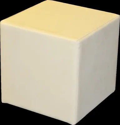 Produktbild von Sitzwürfel Sitzhocker Schminkhocker Hocker Sessel Kunstleder Creme 45x45 cm