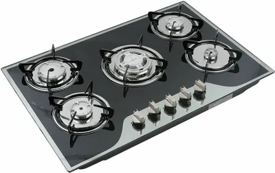 Obrázek produktu pro vestavný plynový sporák s 5 hořáky Sklokeramický plynový sporák Plynová varná deska na zemní plyn LPG/NG