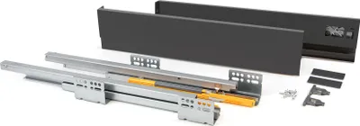 Produktbild von Emuca Concept Schublade 30 kg Höhe 105 mm, 300, Grau anthrazit, Stahl