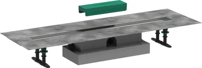 Image de hansgrohe uBox universal kit complet, installation plate pour kit de finition de caniveau de douche 800mm, 56018180