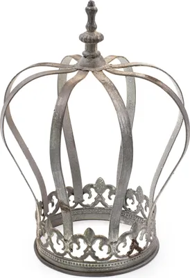 Image de Décoration de jardin : couronne en métal (25 x 18 cm)