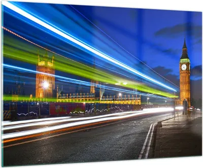 Produktbild von Bilder auf glas - London Parlamentsgebäude Big ben - 100x70cm - Glasbilder - Wandbilder - Kunstdruck - zum Aufhängen bereit - Wanddekoration aus Glas - Glas Bilder - Wandbild auf Glas - GAA100x70-1446