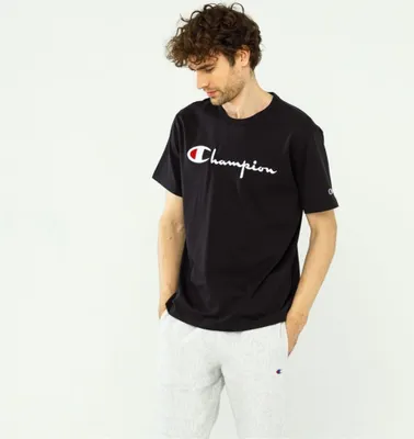 Produktbild von Champion Tshirts Reverse Weave Script Logo Crewneck, 216547KK001NBK, Größe: 183