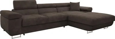Produktbild von MIRJAN24 Ecksofa Torezio Mini, Stilvoll Eckcouch mit Bettkasten und Schlaffunktion, Einstellbare Kopfstützen, 280x170x70-90 cm (Farbe: Lumo 40, Seite: Rechts)