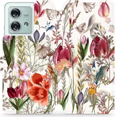 Produktbild von Handyhülle mit klappe für Motorola Edge 40 Neo, Mobiwear Book, Blumenstrauß