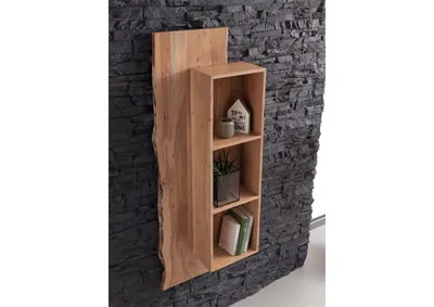 Produktbild von MASSIVMOEBEL24 Wandregal Akazie 50x22x147 natur lackiert PURE ACACIA #101