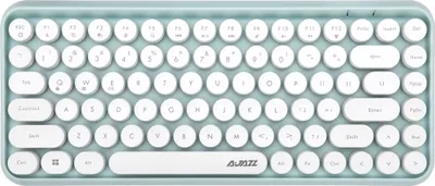 Obrázek produktu pro Bezdrátová klávesnice Ajazz 308i s 84 klávesami, připojení BT/technologie potlačení hluku/inteligentní úspora energie/automatický režim spánku, zelená barva