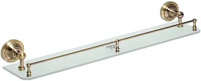 Produktbild von BETRO BRONZE Glasablage Messing Glas Bronze 600x90x125 mm für Bad & Küche >> zum Bohren