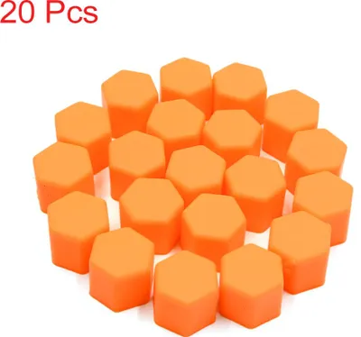 Image de 20pcs 17mm roue voiture caoutchouc pneu vis écrou moyeu coiffre protecteur