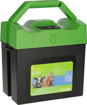 Immagine prodotto di Kerbl Weidezaungerät Titan B250 Batteriegerät, Zaungerät für Pferde etc.