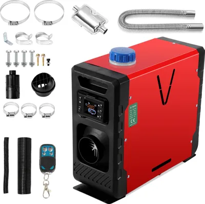 Obrázok produktu pre Izrielar parkovací ohrievač nafty 8KW naftový ohrievač 12V/24V DC naftový ohrievač vzduchu parkovací ohrievač 5L s Bluetooth APP a diaľkovým ovládaním a LCD displejom pre auto kempovanie obytný automobil červený