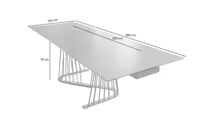 Produktbild von KAWOLA Ausziehtisch ELOISE Esstisch Keramik 200x100cm