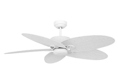 Zdjęcie produktu dla Wentylator sufitowy z wyłącznikiem ściennym Fijian II Biały 132 cm