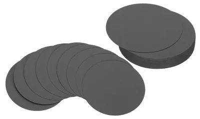 Produktbild von Karton-Zuschnitte rund - 4 Zoll Durchmesser - 50 Stück - Schwarz für Bastelprojekte und Dekoration