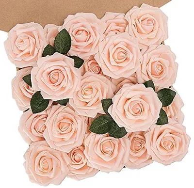 Image de Lot de 25 roses artificielles roses – Décoration DIY pour bouquets et intérieurs