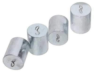 Kalibriergewichtsset 4×200 g, verchromter Stahl, ±2 % Genauigkeit