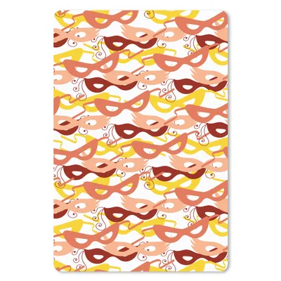 Produktbild von MuchoWow® Mauspad Mousepad Maske - Muster - Karneval 18x27 cm - Mousepads - Maus Mat - Pad - Mausunterlage