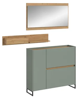Produktbild von Garderoben-Set Drive 2 | Salbei / Artisan Oak | 3-teilig