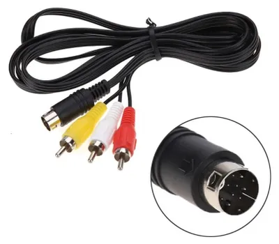 Produktbild von AV Chinch Kabel TV-Verbindungskabel Für Sega Mega Drive 2 / II / MD2 Kabel 1.8M