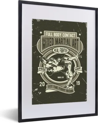 Produktbild von MuchoWow® MuchoWow® Gerahmtes Poster Mancave - Sport - Männer - Vintage 30x40 cm - Poster mit zchwarzem Bilderrahmen - Wandposter Schlafzimmer