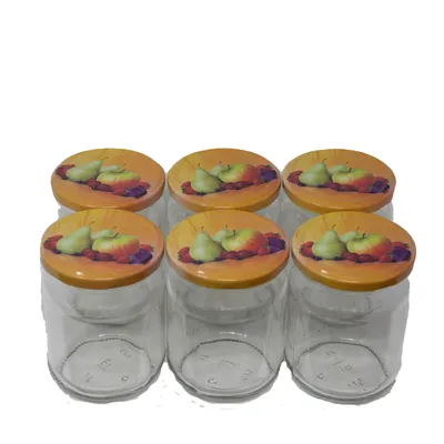 Obrázok produktu pre Nádoba na zaváranie ovocia 500 ml s uzatvárateľným viečkom 6 nádob na zaváranie