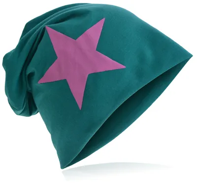Produktbild von Beanie Muetze Pink Stern Petrol